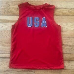 All in Motion Red Kids Tank Top with USA Print